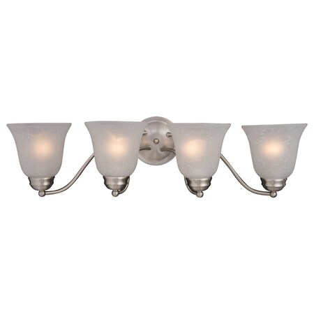 Maxim Four Light Satin Nickel Ice Glass Vanity 2123ICSN